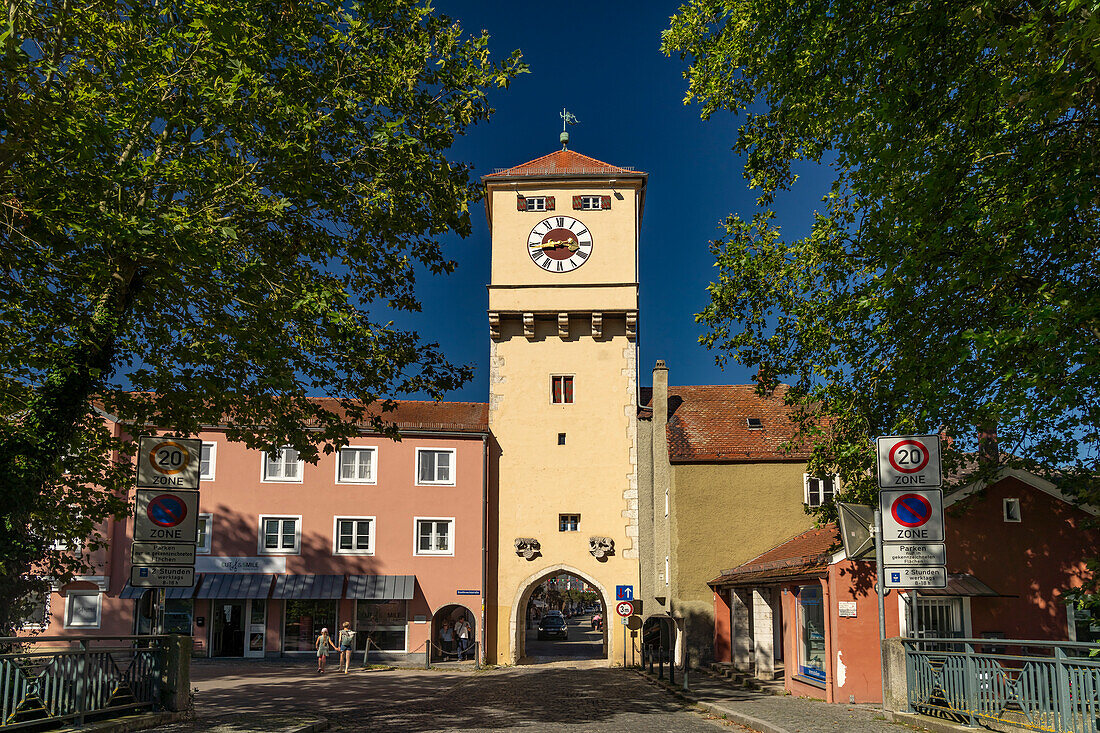 The Donautor city gate in Kelheim, Lower Bavaria, Bavaria, Germany