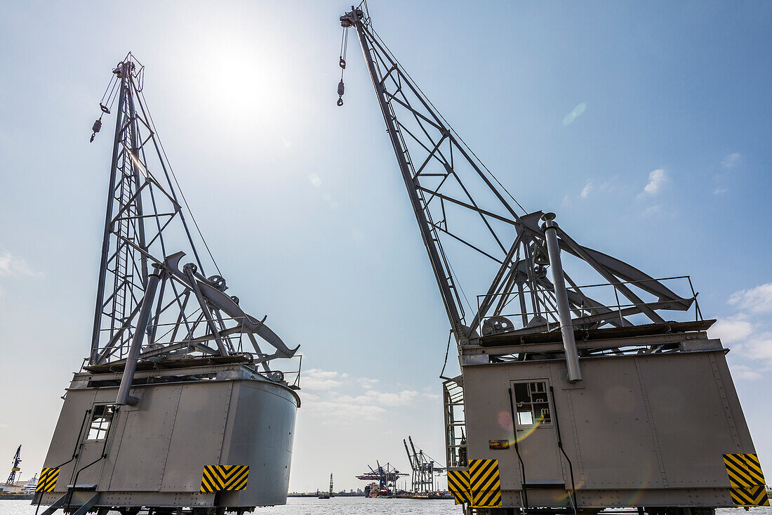 Historic cranes, Altona, Hamburg, Germany