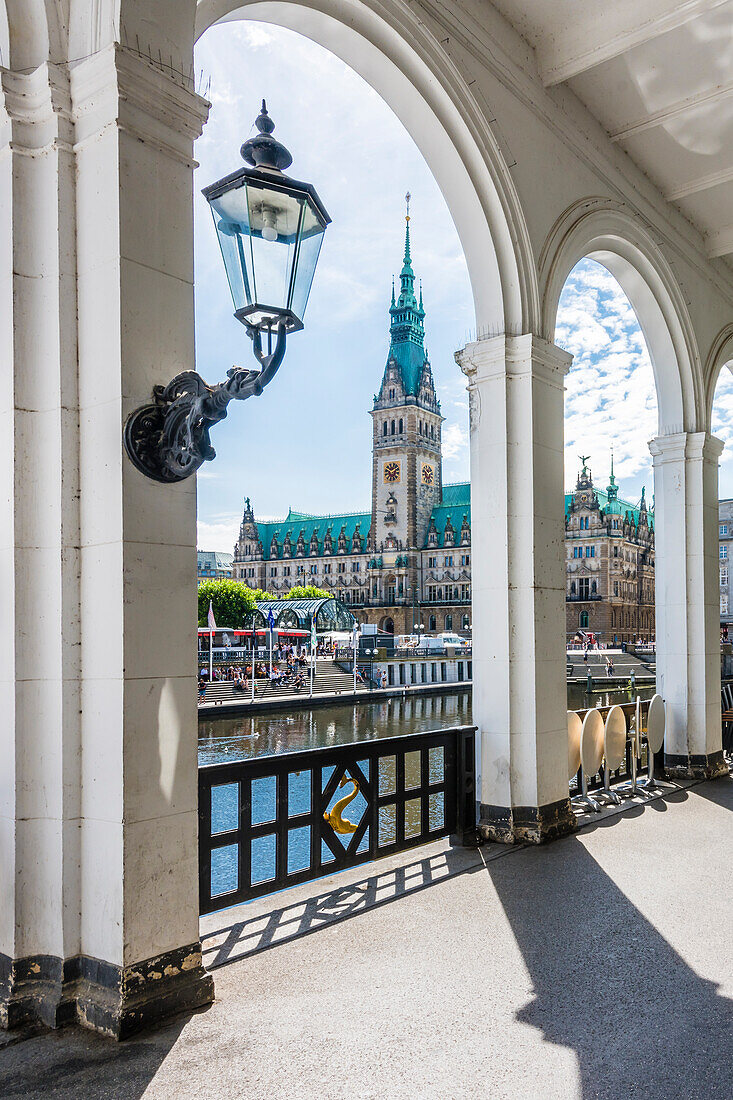 Alsterarkaden, Rathaus, Hamburg-Neustadt, Hamburg, Deutschland