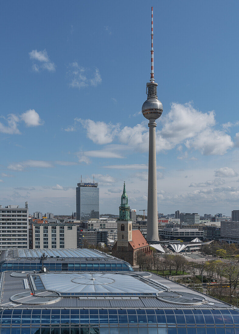 View over Berlin from the roof of the cathedral in Berlin, Germany.