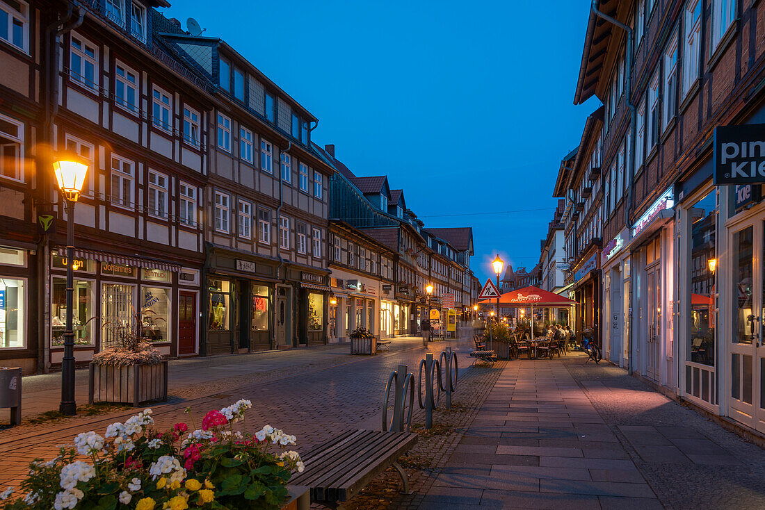 Old town with half-timbered houses, Harz town of Wernigerode, Saxony-Anhalt, Germany