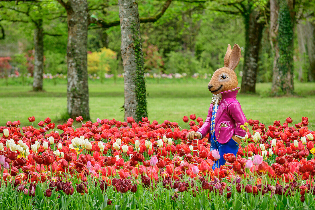 Easter decoration in the castle park of Château de Cheverny, Loire Castles, Loire Valley, UNESCO World Heritage Site Loire Valley, France