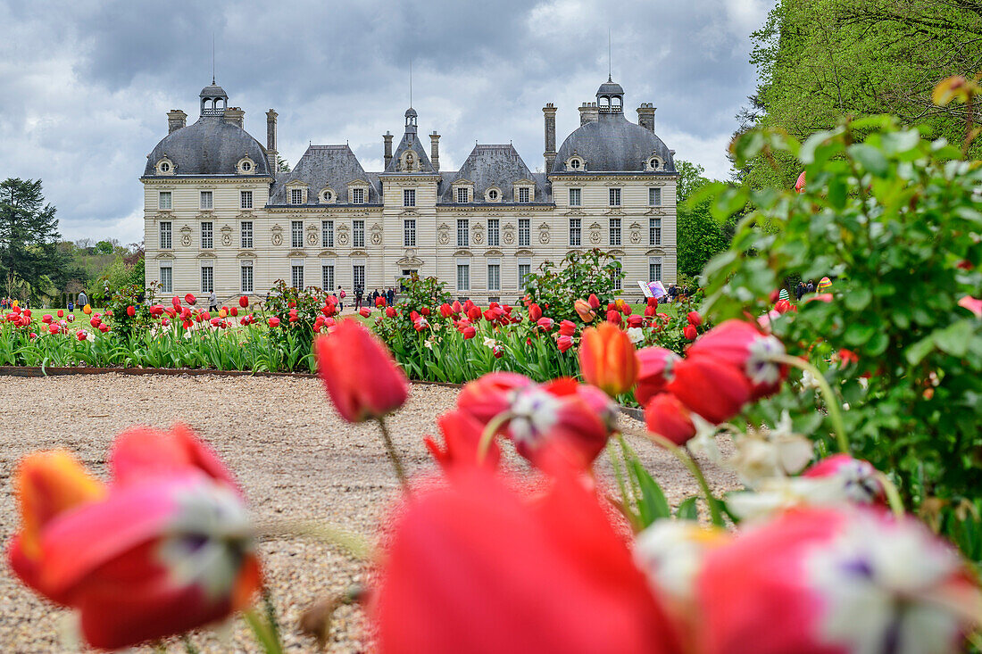 Château de Cheverny castle with gardens, Loire castles, Loire Valley, UNESCO World Heritage Site Loire Valley, France
