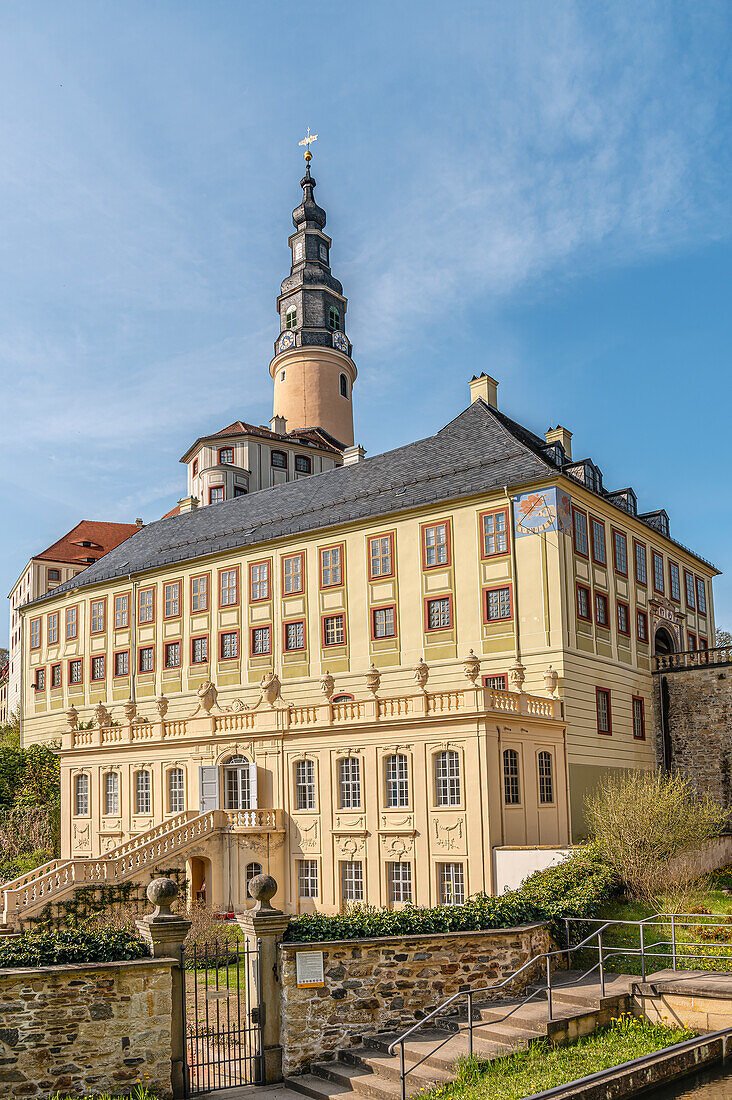 Weesenstein Castle and Palace Park in the Müglitztal near Dresden, Saxony, Germany