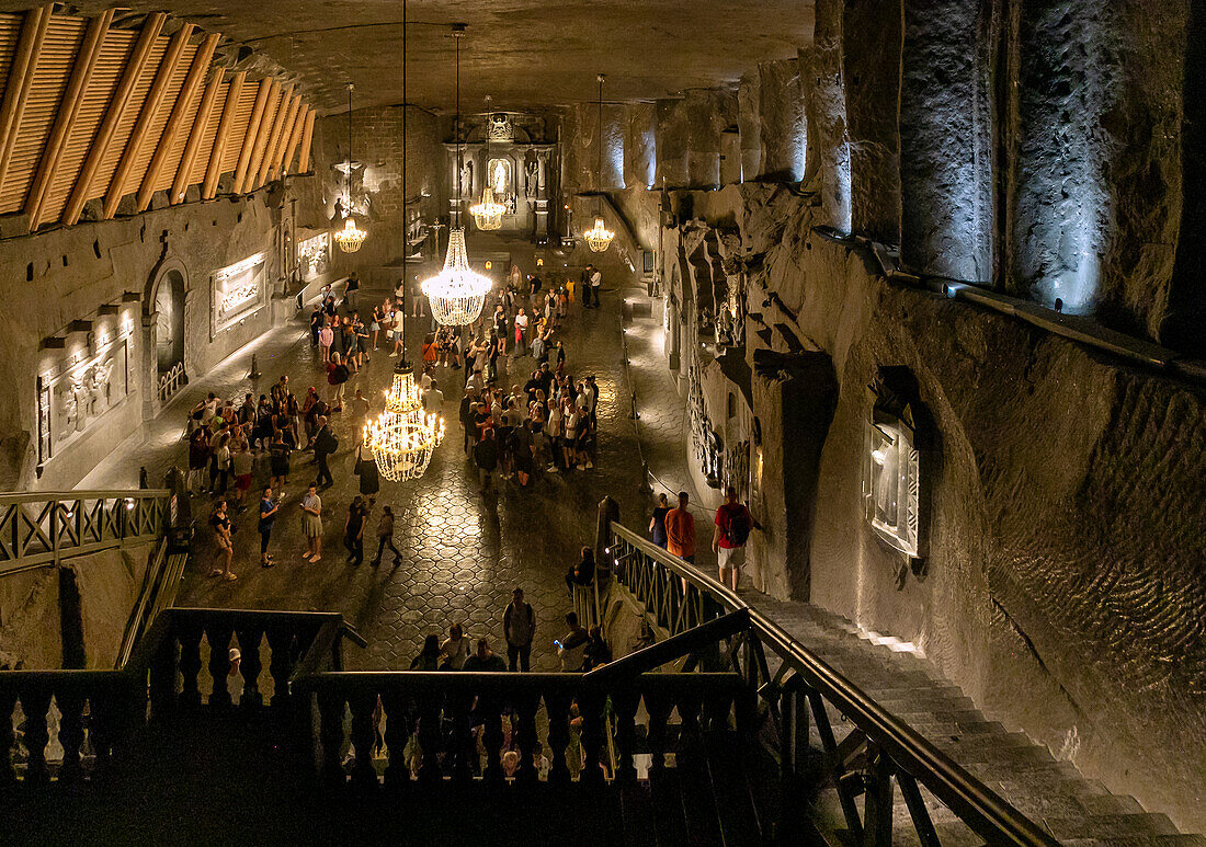 Chapel of the Blessed Kinga (Kaplica św. Kinga) in the Wieliczka Salt Mine in Wieliczka in Lesser Poland in Poland