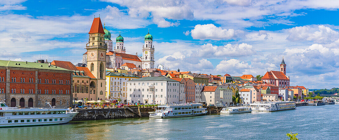 Rathausplatz in Passau, Bavaria, Germany