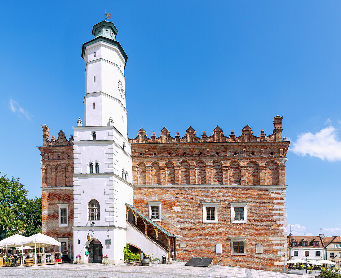 Rynek with town hall (Ratusz) in Sandomierz in the Podkarpackie Voivodeship of Poland