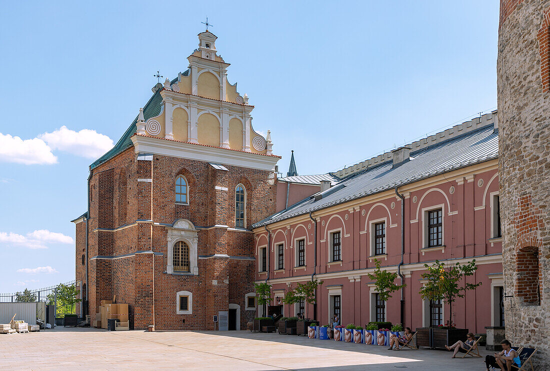 Lublin Castle (Zamek Lubelski), Romanesque tower and Church of the Holy Trinity (Trinity Chapel; Holy Trinity Church; Chapel of the Holy Trinity, Kaplica Zamkowa Trójcy Świętej) in Lublin in Lubelskie Voivodeship of Poland