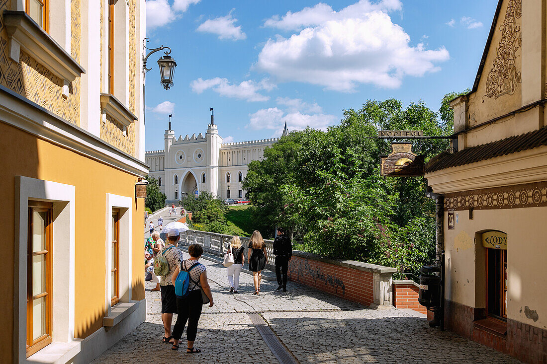 Burggasse (Grodzka) and Lublin Castle (Zamek Lubelski) in Lublin, Lubelskie Voivodeship, Poland