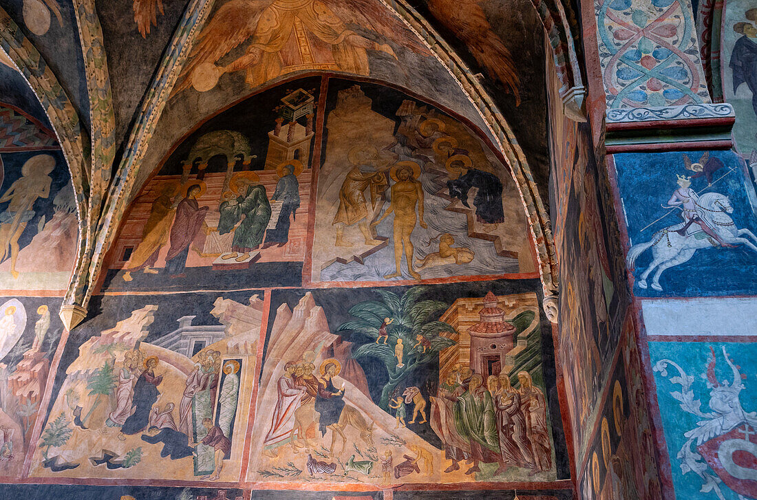 russisch-byzantinische Fresken in der Kirche der Heiligen Dreifaltigkeit (Dreifaltigkeitskapelle; Dreifaltigkeitskirche; Kapelle der Heiligen Dreifaltigkeit, Kaplica Zamkowa Trójcy Świętej) in Lublin in der Wojewodschaft Lubelskie in Polen