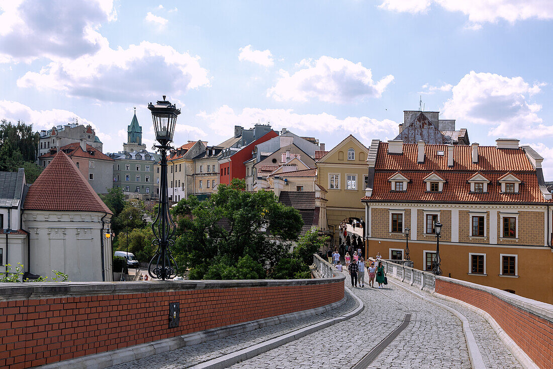 Burggasse (Grodzka) bridge to Lublin Castle (Zamek Lubelski) in Lublin in Lubelskie Voivodeship of Poland