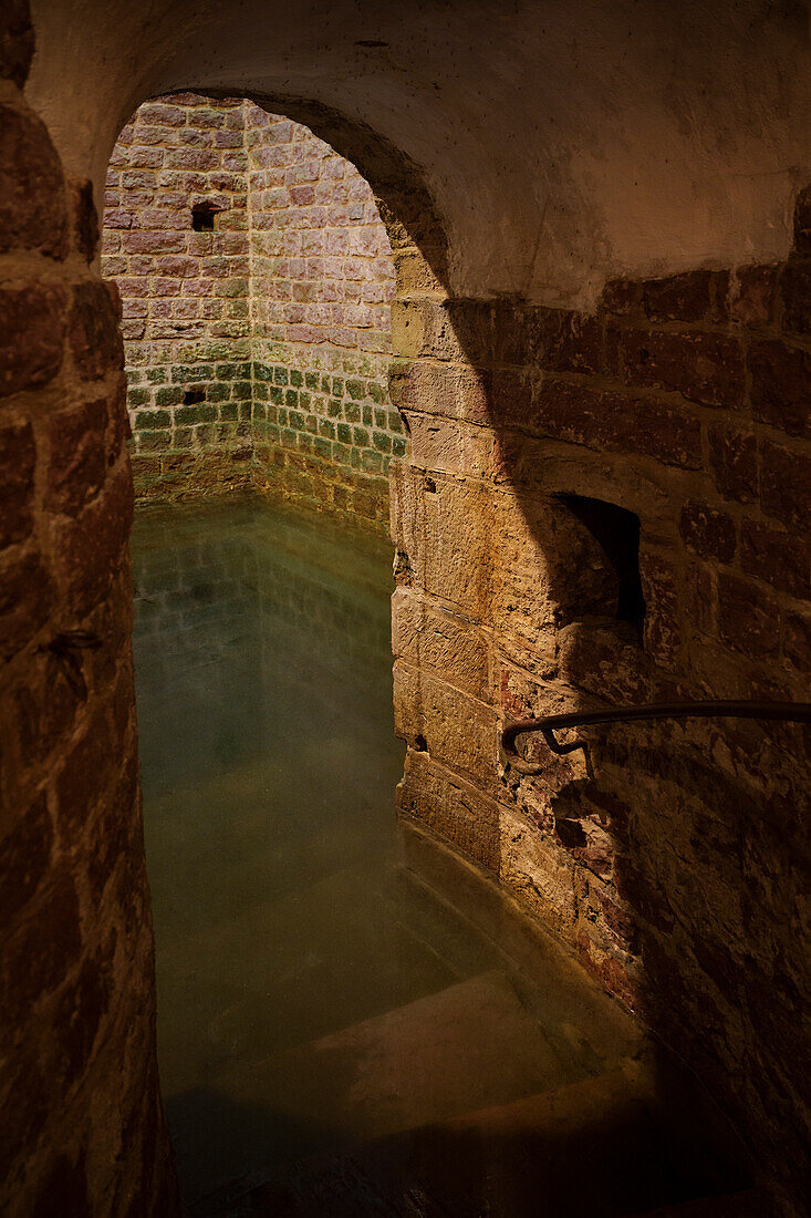 UNESCO Welterbe "SchUM Stätten", Mikwe (religöses Ritualbad) im Judenhof in Speyer, Rheinland-Pfalz, Deutschland, Europa