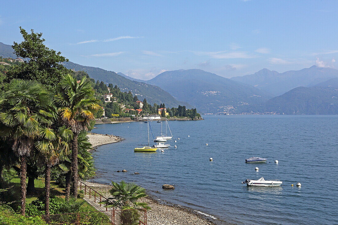 Shore of Lake Maggiore near Oggebbio, Piedmont, Italy