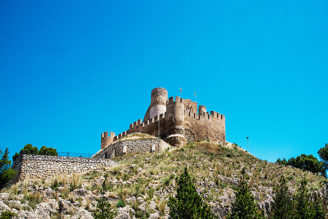 Castillo de la Atalaya, in Biar, Maurisch von 800 - 1400, danach bis 1700 Spanisch, Provinz Alicante, Spanien