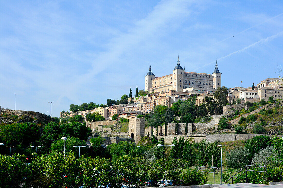 Toledo, Spain, the fortress, Alcazar, formerly in the Middle Ages, also a prison, now a museum