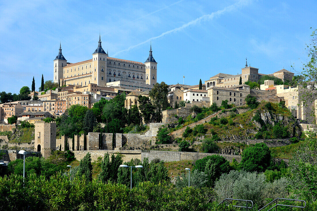 Toledo, Spain, the Alcazar fortress, formerly also a prison, in the Middle Ages, now a museum
