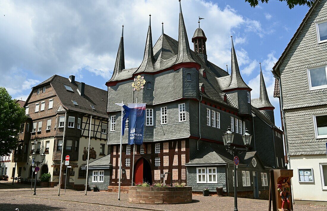 Rathaus von Frankenberg an der Eder, Nord- Hessen, Deutschland