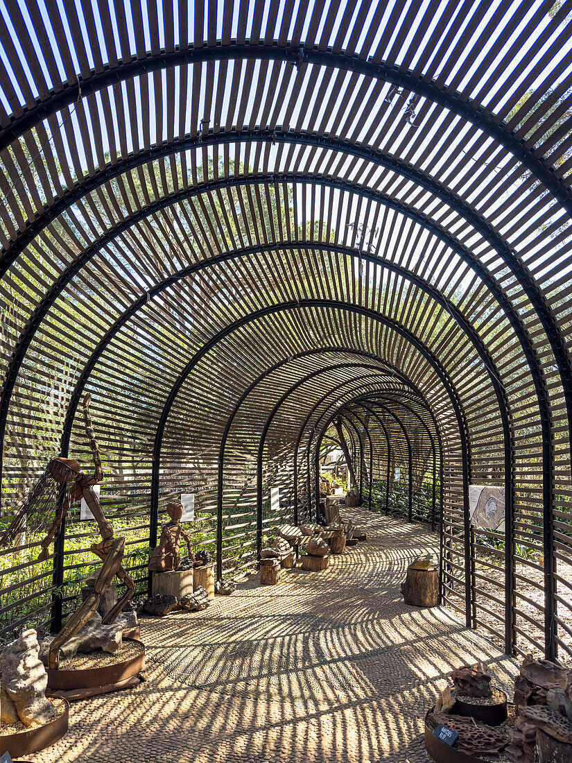 Durchgang im Garten von Babylonstoren, alte Farm, Weinfarm, Franschhoek, Provinz Westkap, Stellenbosch, Cape Winelands, Südafrika, Afrika