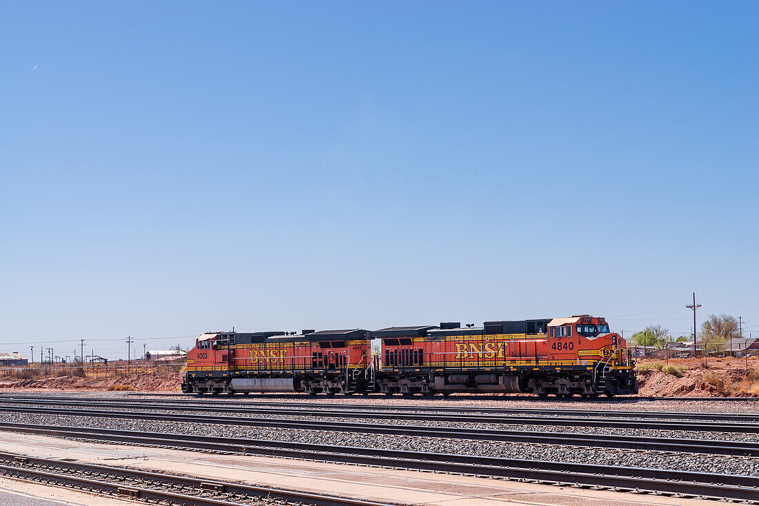 Güterzug in Winslow, Arizona, USA