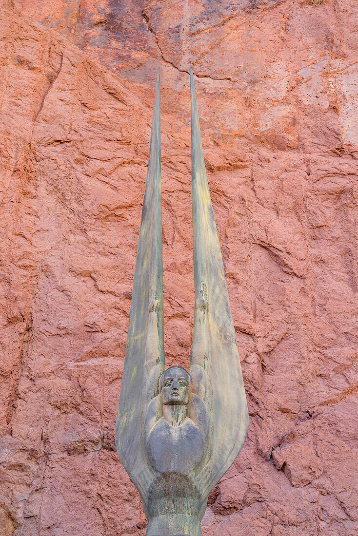 Winged Figures of the Republic statue byt he Hoover Dam in Boulder City, Arizona.