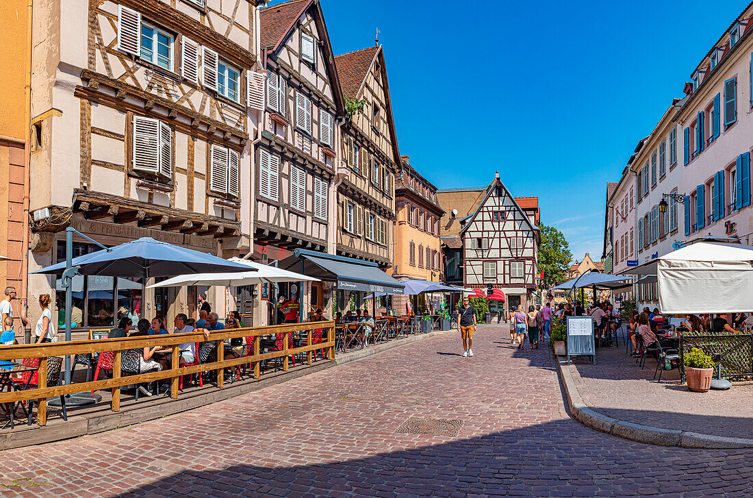 Grand Rue in Little Venice of Colmar in Alsace, France