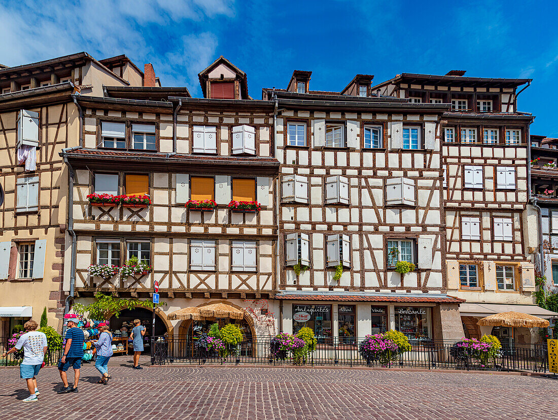 Rue des Tanneurs in Little Venice of Colmar in Alsace, France