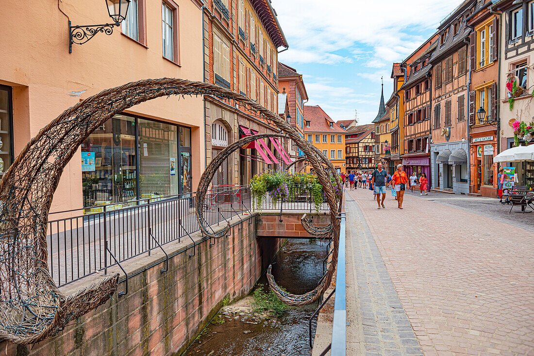 Rue de l'Église of Colmar in Alsace, France