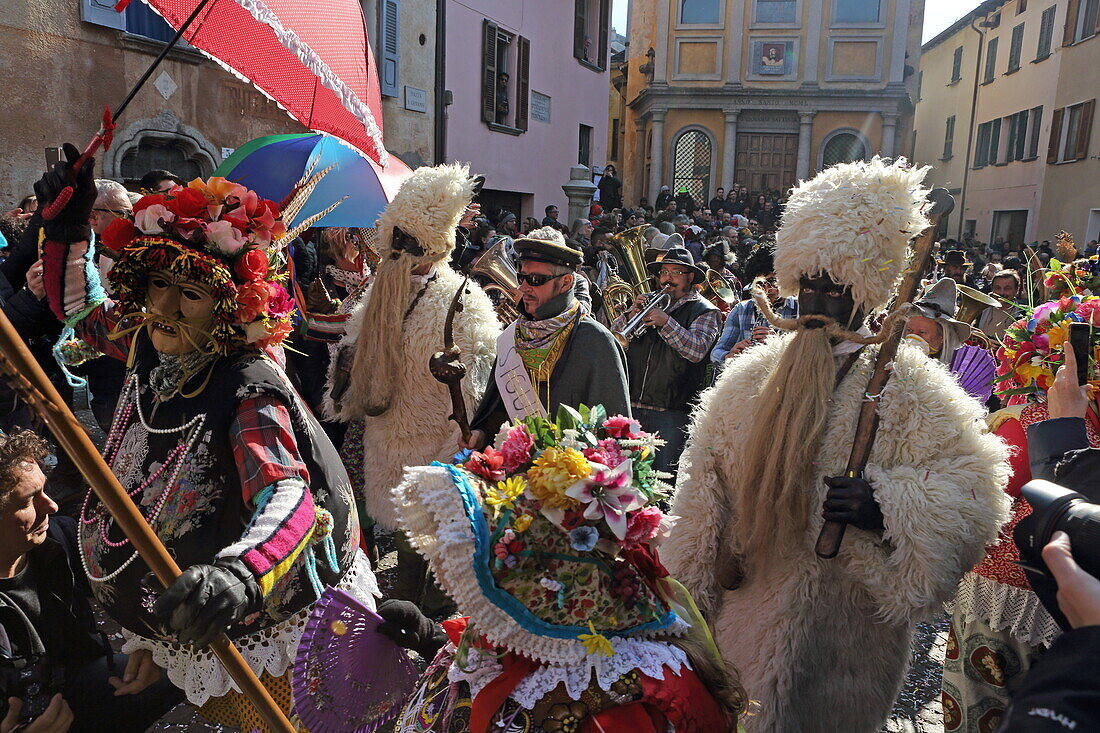 Carnival in Schignano, Lake Como, Lombardy, Italy