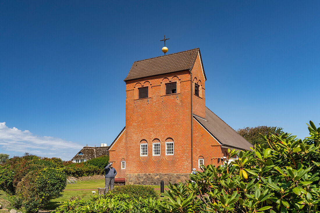 Die Evangelische Kirche Friesenkapelle bei Wenningstedt-Braderup, Insel Sylt, Kreis Nordfriesland, Schleswig-Holstein, Deutschland, Europa 