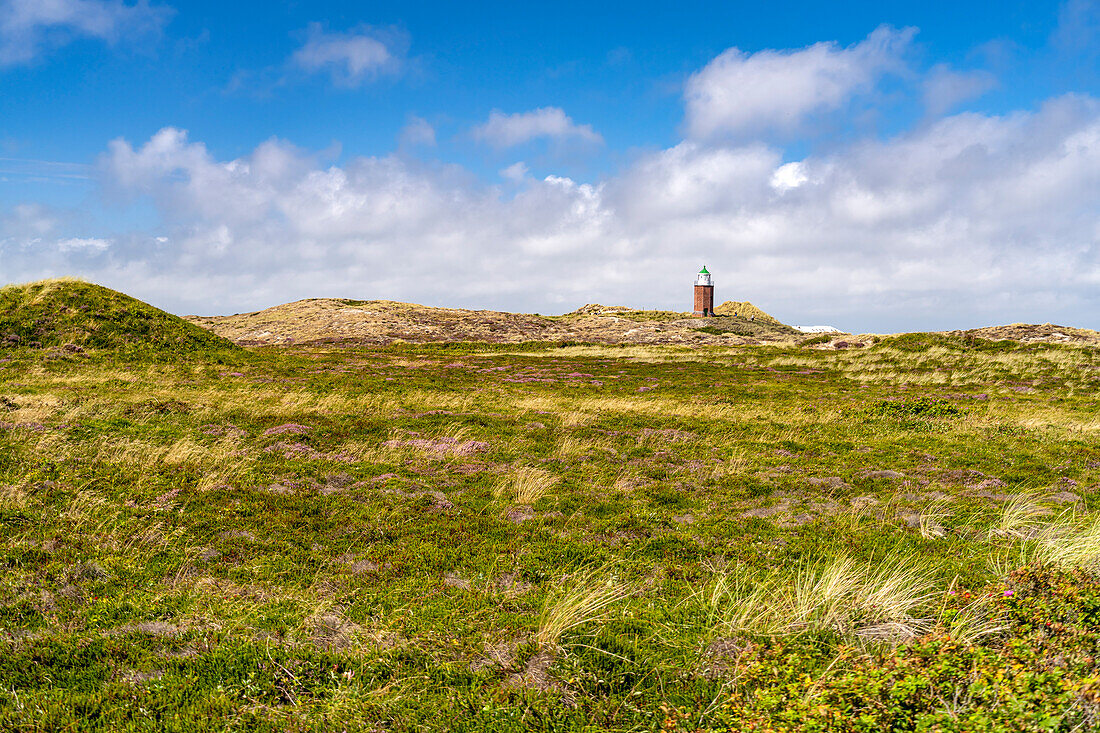 Quermarkenfeuer lighthouse near Kampen, Sylt Island, Nordfriesland district, Schleswig-Holstein, Germany, Europe