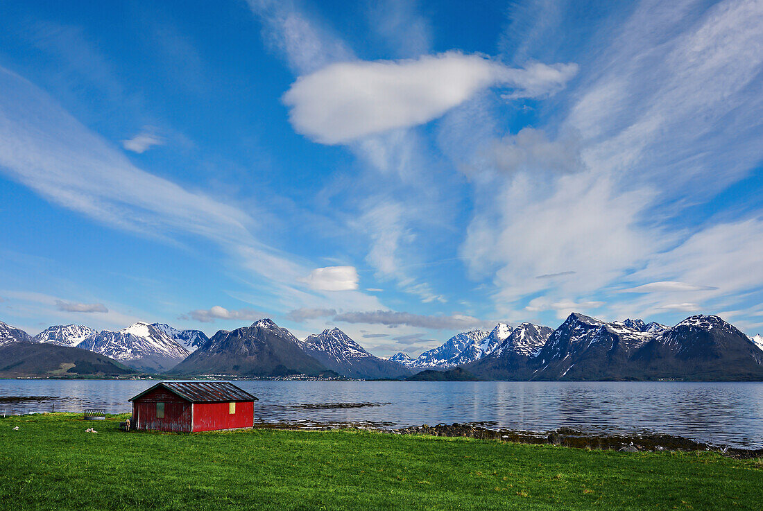 Norwegen, Nordland, Vesteralen, Ausblick auf der Insel Langøya