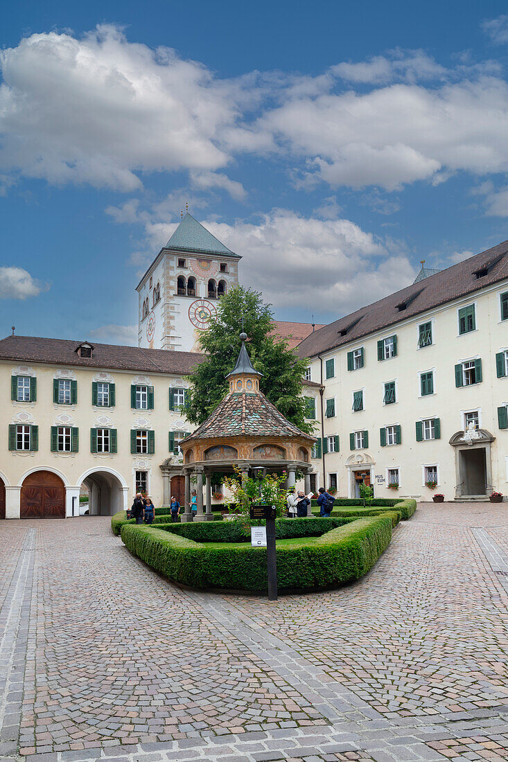Neustift Convent courtyard, Brixen, South Tyrol, Italy