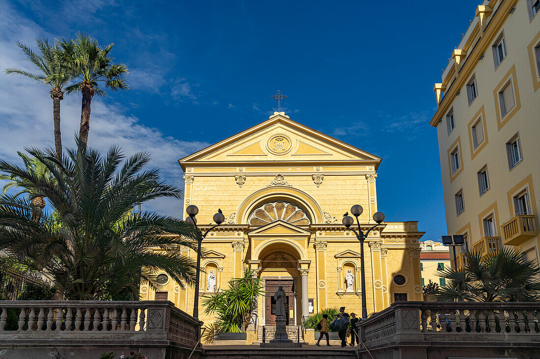 The church Chiesa Frati Cappucini in San Remo, Riviera di Ponente, Liguria, Italy, Europe