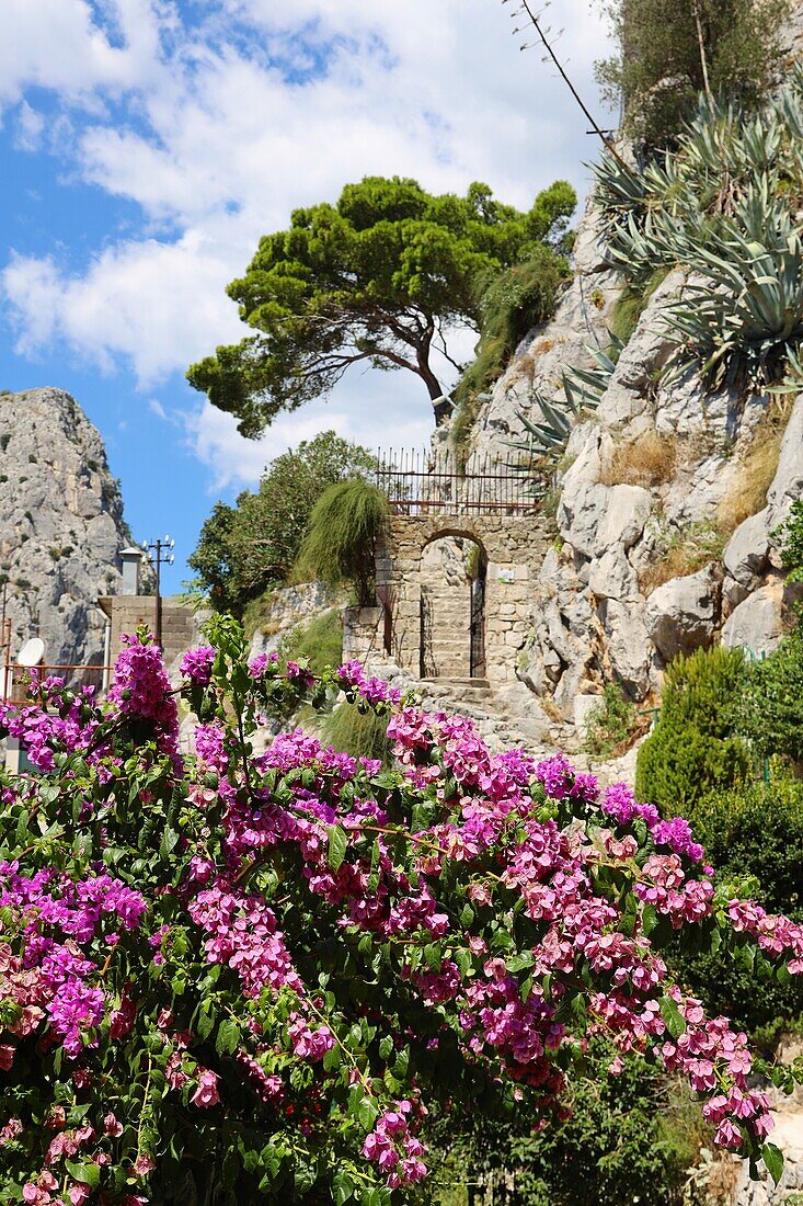 Aufstieg zur Festung, Omis, Dalmatien, Kroatien