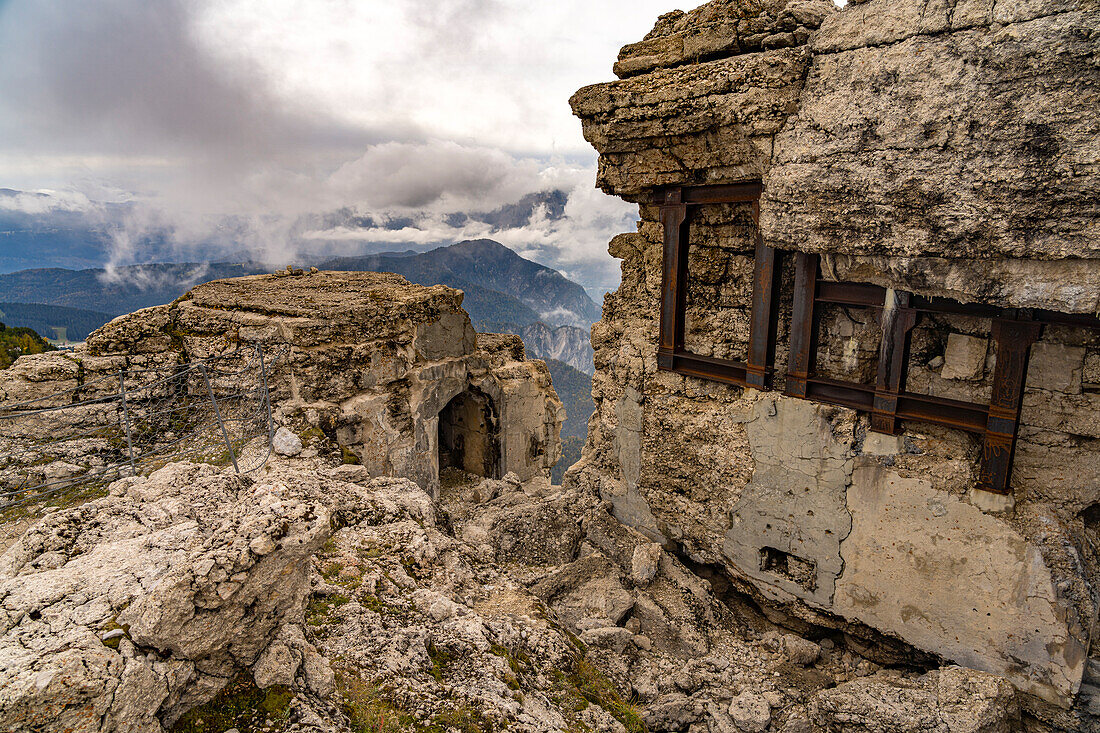 The Vezzena post on the summit of the Pizzo di Levico mountain in Valsugana, Trentino, Italy, Europe