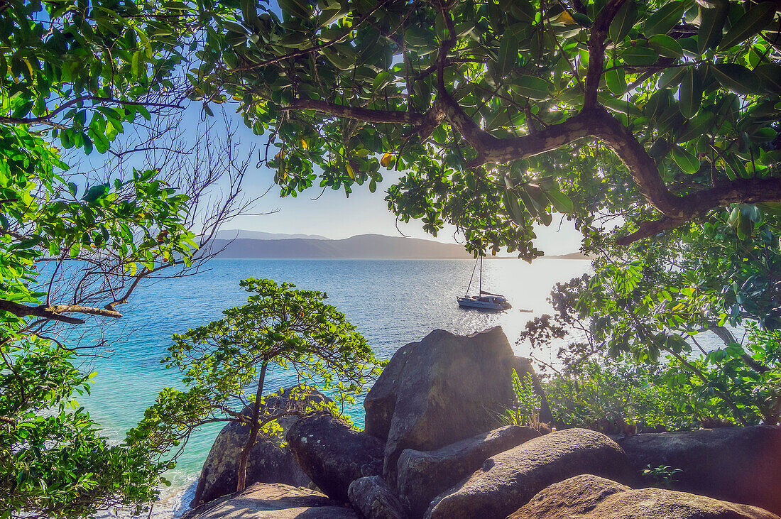 Section of beach on Fitzroy Island, Queensland, Australia