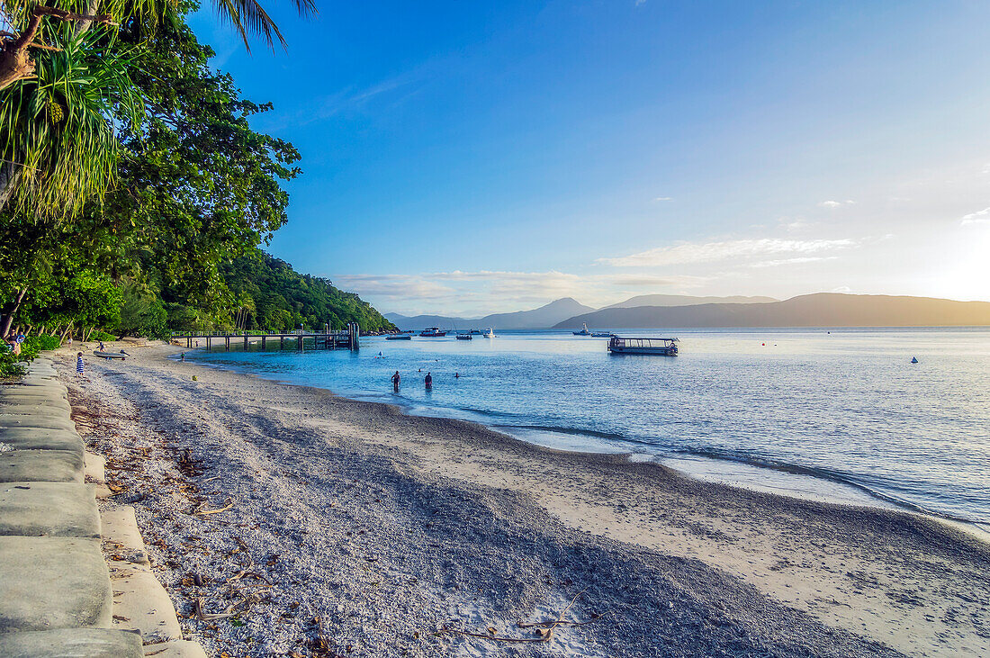 Section of beach on Fitzroy Island, Queensland, Australia