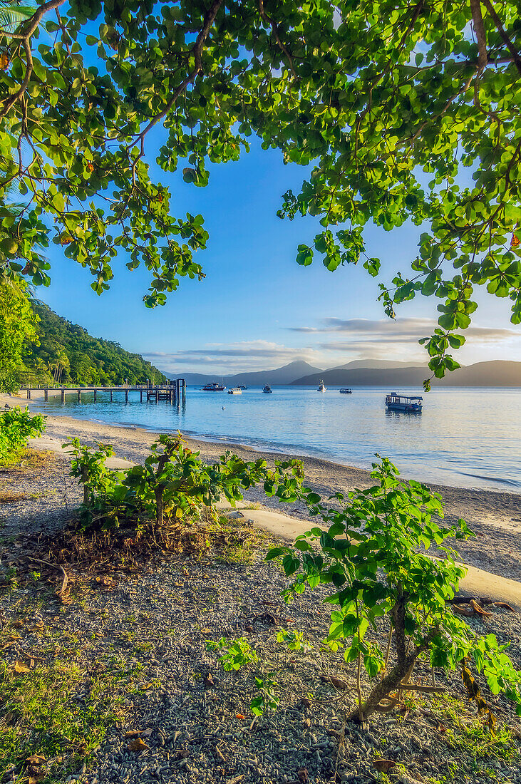 Strandabschnitt auf der Insel Fitzroy, Queensland, Australien