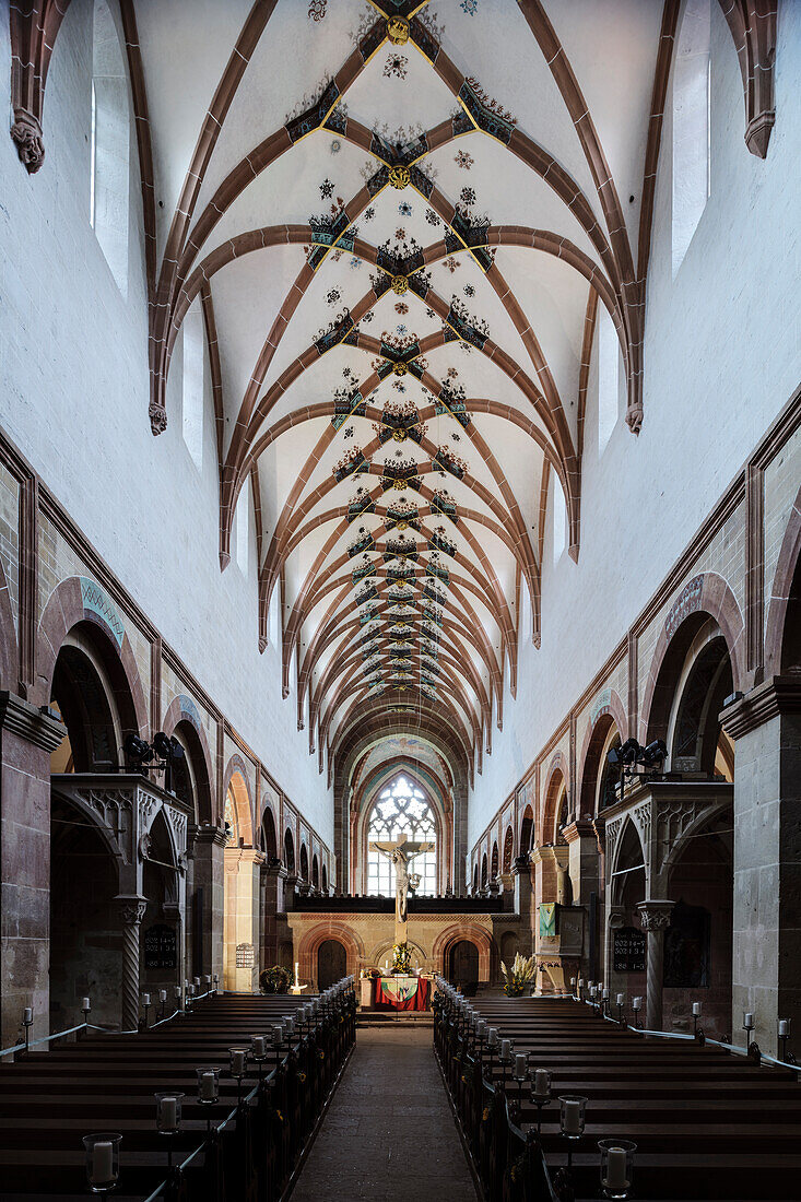 UNESCO Welterbe Kloster Maulbronn, Innenansicht Klosterkirche, Zisterzienserabtei, Enzkreis, Baden-Württemberg, Deutschland, Europa