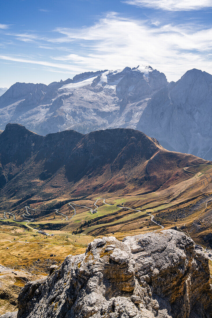 Bilder von der Sellagruppe in den Dolomiten, Südtirol, Italien