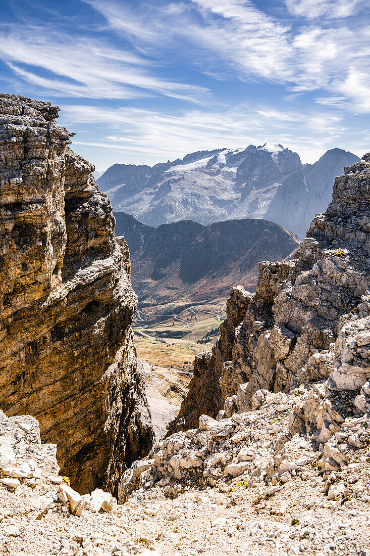 Bilder von der Sellagruppe in den Dolomiten, Südtirol, Italien