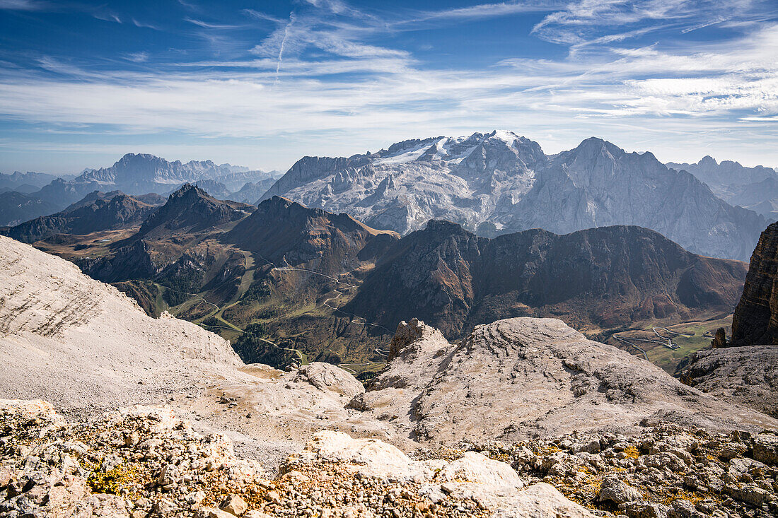 Bilder von der Sellagruppe in den Dolomiten, Südtirol, Italien