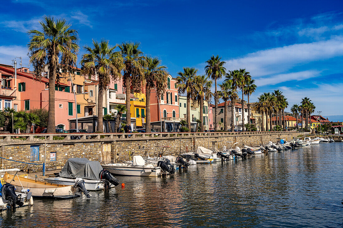 Marina in Riva Ligure, Riviera di Ponente, Liguria, Italy, Europe