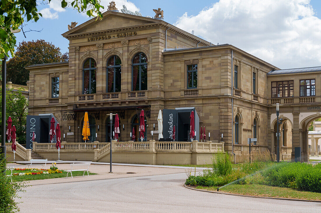 Casino next to the Regentenbau in the Bad Kissingen state spa, Lower Franconia, Franconia, Bavaria, Germany