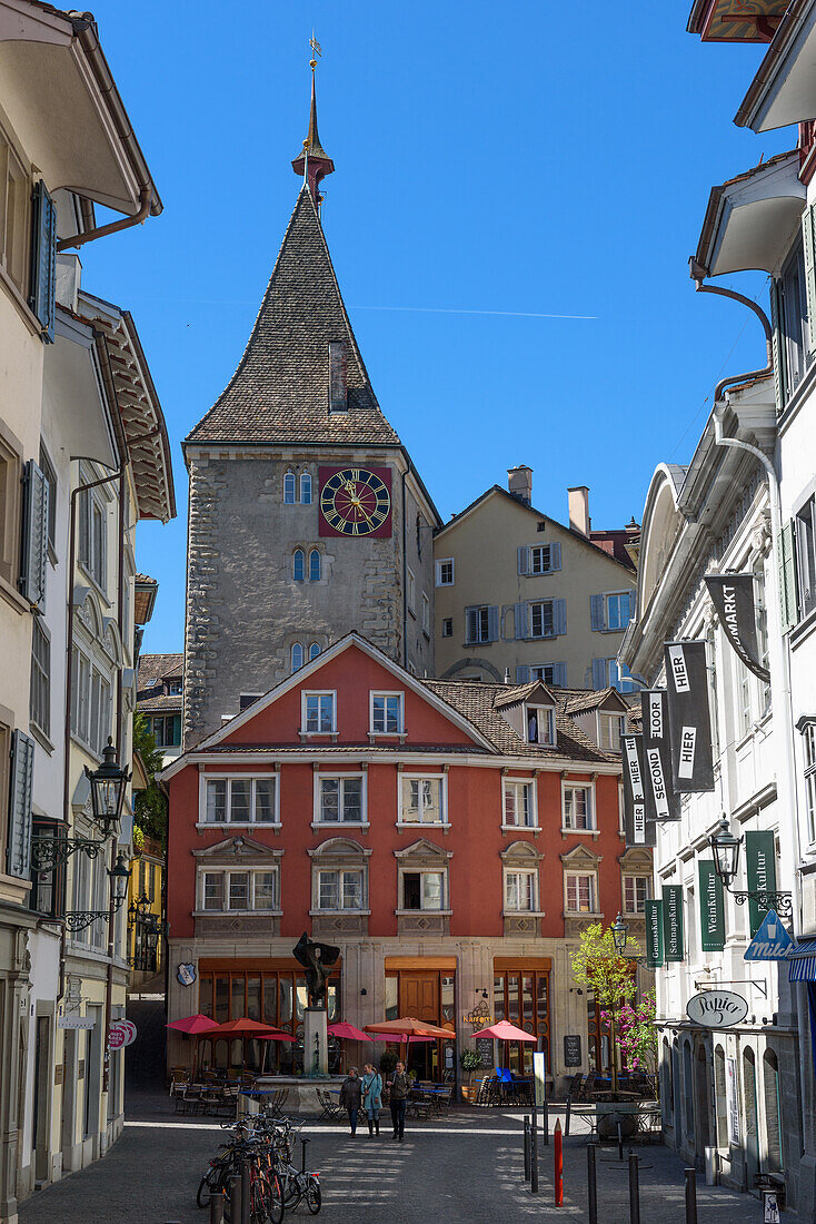 Bilgeri Tower in Zurich's Niederdorf; Zurich, Switzerland