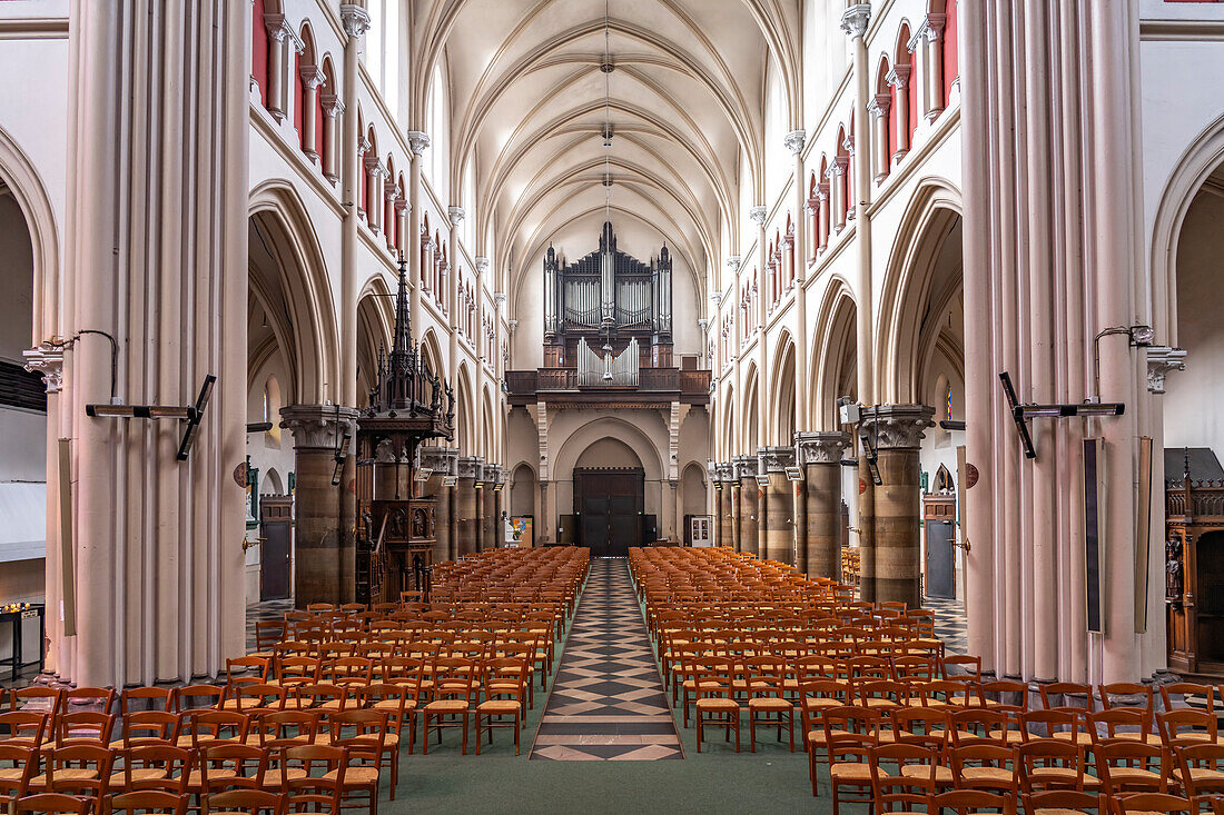 Interior of Saint Pierre church in Calais, France