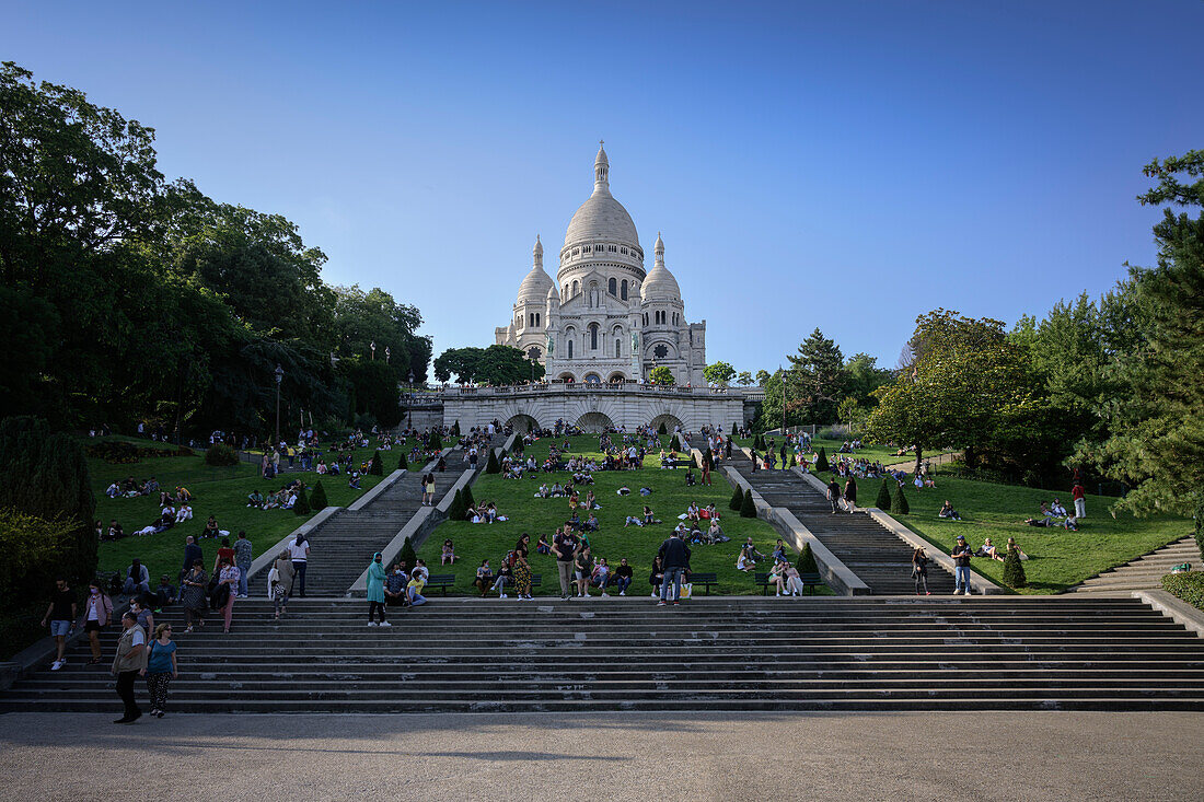 Basilika Sacré-Cœur de Montmartre, Paris, Île-de-France, Frankreich, Europa