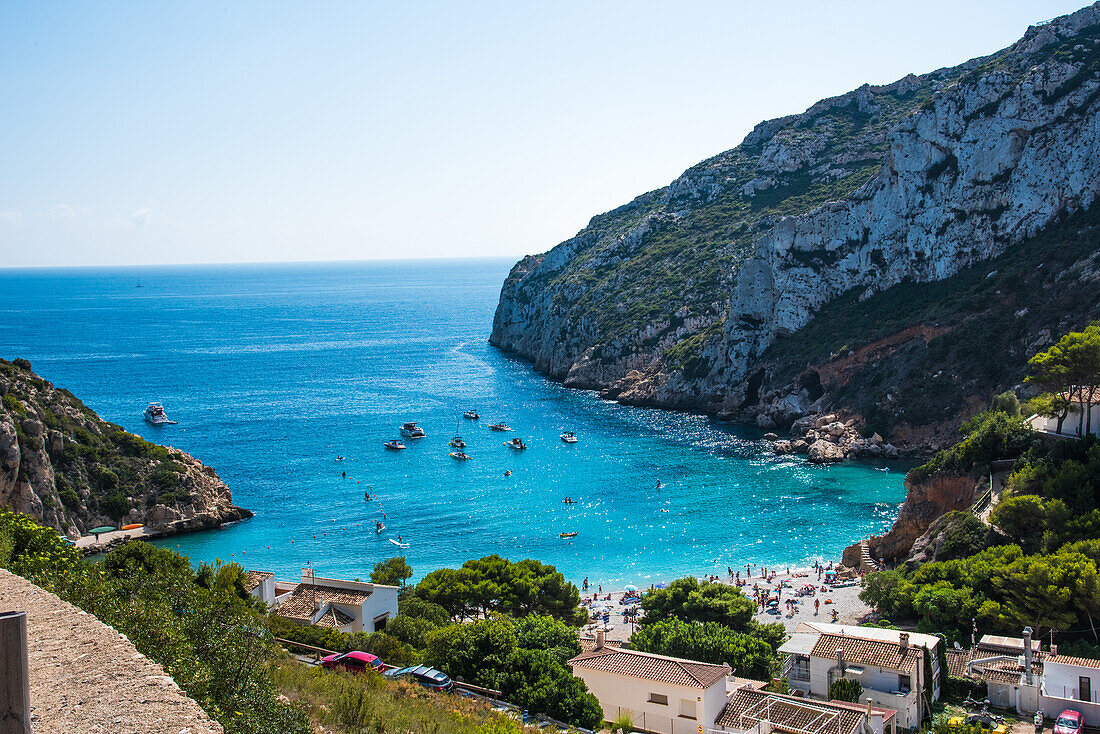 La Granadella bei Xabia, schönste Badebucht der Costa Blanca, Provinz Leeida, Katalonien, Spanien