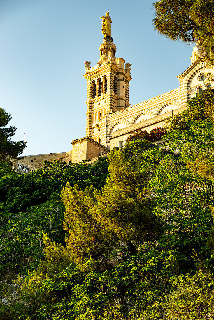 The basilic Notre-Dame-de-la-Garde of Marseille, France.