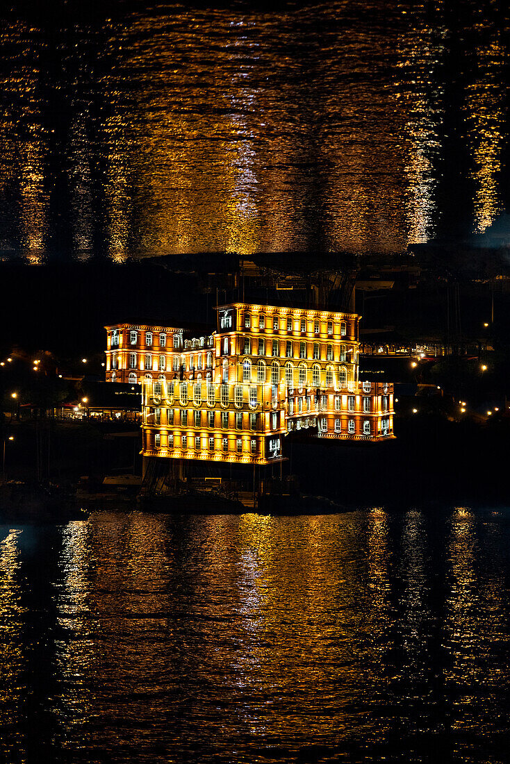 Double exposure of the palais du Pharo, a palace built for Napoleon III in Marseille, France.